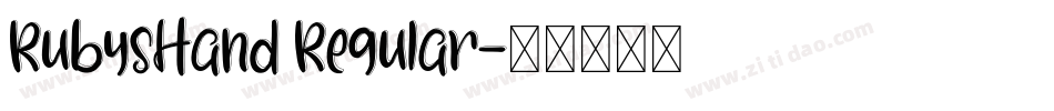 RubysHand Regular字体转换
